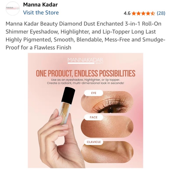 NWT/NIB/Sealed Manna Kadar Roll-on Diamond Dust 2.5g New still sealed - Picture 7 of 11